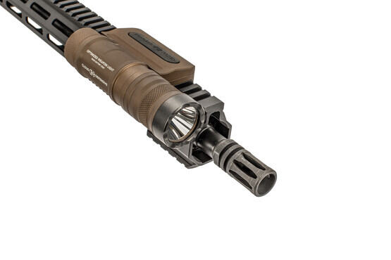 The Cloud Defensive OWL Light FDE features an integrated tape switch and picatinny rail mount